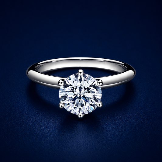 Solitaire Six Prong Eternity Ring