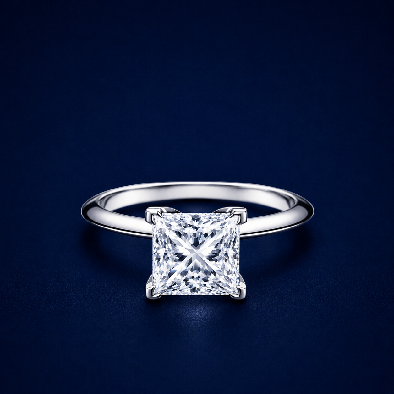 Solitaire Four Prong Eternity Ring