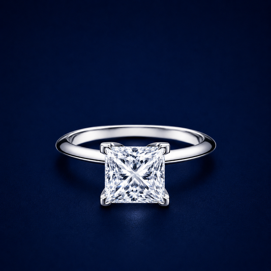 Solitaire Four Prong Eternity Ring